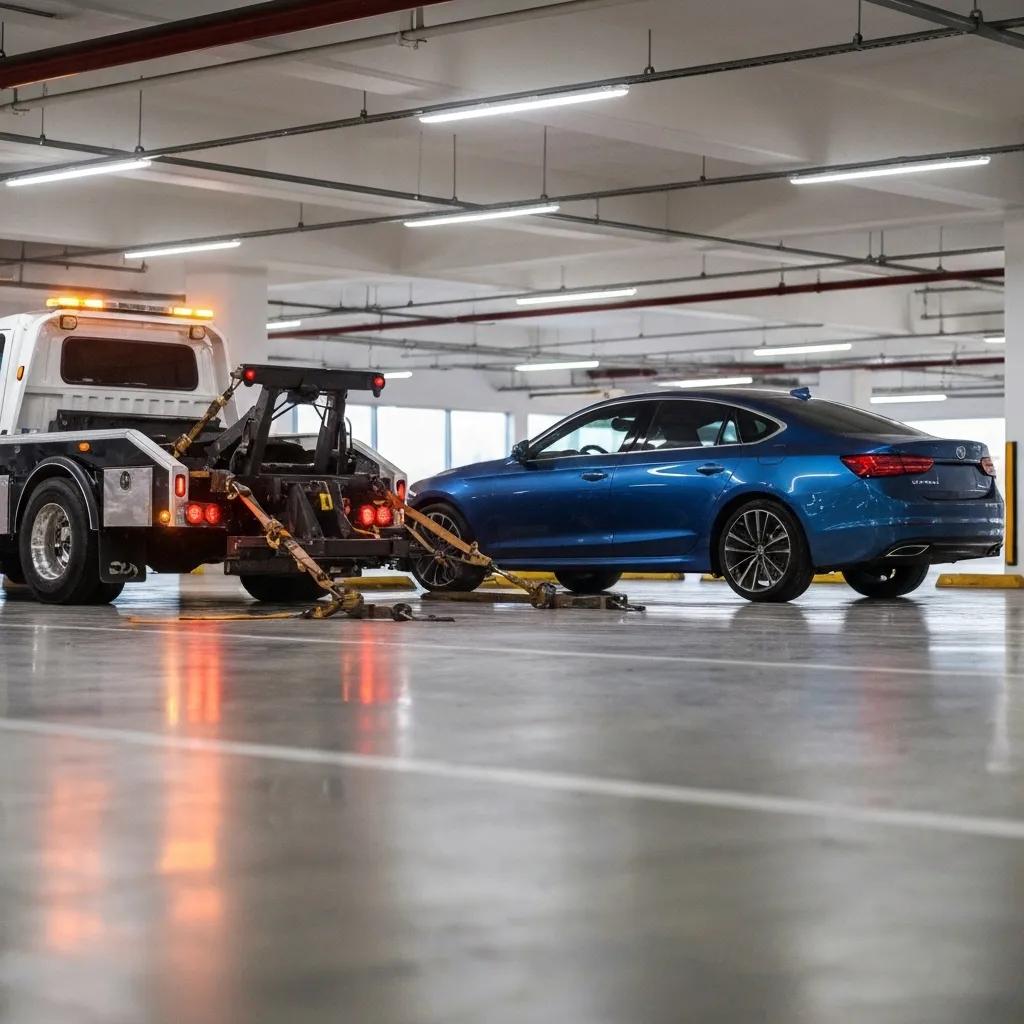 Standard towing truck ready to transport a vehicle in Hialeah, illustrating scheduled vehicle relocation services